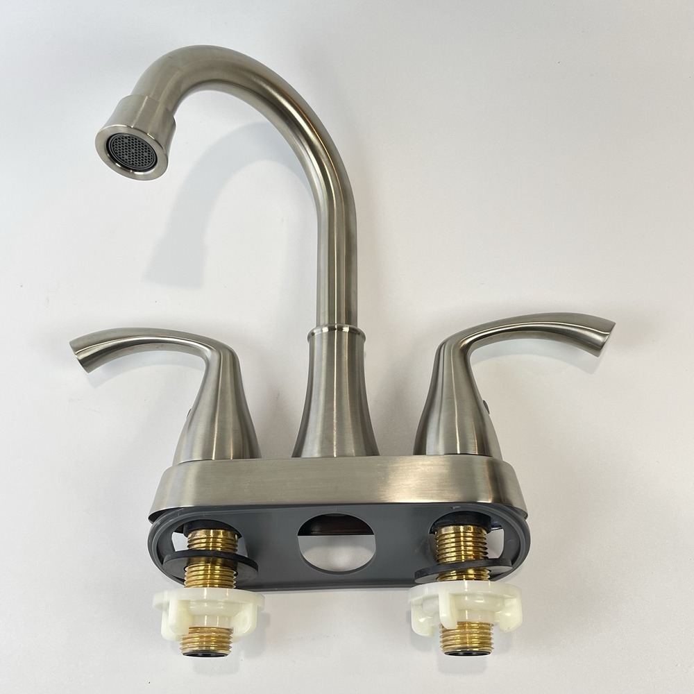 Daweier 2-Handle Brushed Nickel Bathroom Vanity Sink‎ Lavatory Faucet